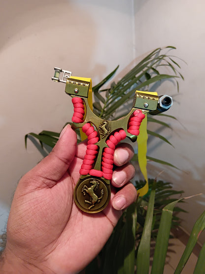 Professional Double-Spiral Laser Slingshot — Precision Outdoor Target Practice Tool For Fun